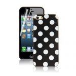 Θήκη σιλικόνης Black White Dots για iPhone 5 /5s