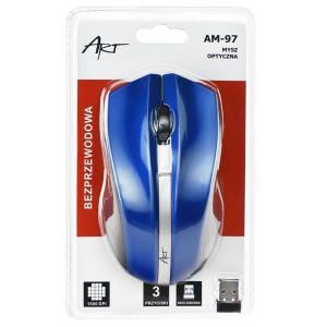 Ασύρματο ποντίκι Optical wireless mouse USB AM-97 μπλε