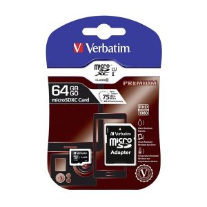 Verbatim microSDXC 64GB Class 10 incl SD Adapter