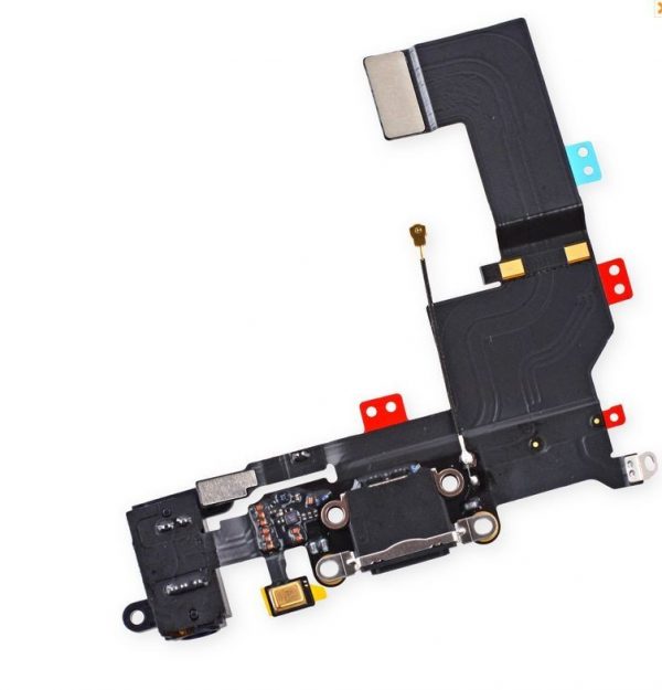 Καλωδιοταινία Flex φόρτισης/ακουστικών για iPhone 5s μαύρο (Charging port dock/Audio flex assembly)