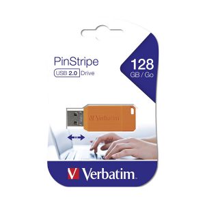 Verbatim Store n Go Pinstripe 128GB USB 2.0 Πορτοκαλί
