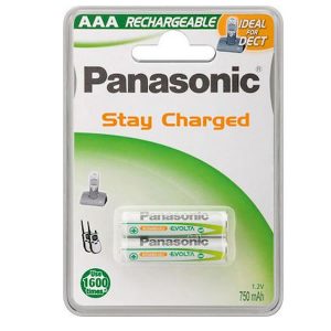 Επαναφορτιζόμενες μπαταρίες Panasonic AAA 750mAh (2τμχ)