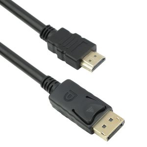 DeTech καλώδιο DP σε HDMI 1,8m Μαύρο