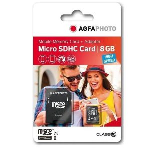 Κάρτα μνήμης AgfaPhoto microSDHC 8GB Class 10 με Adapter
