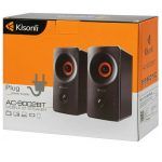 Kisonli AC-9002BT Ηχεία Υπολογιστή 2.0 με Bluetooth και Ισχύ 5W σε Μαύρο Χρώμα