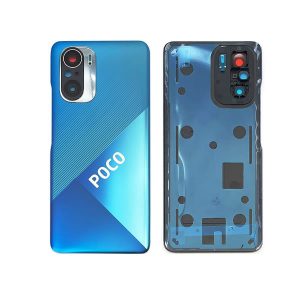 Καπάκι Μπαταρίας για Xiaomi Poco F3 Back Cover με Camera glass Μπλε