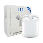 i12 Touch Earbud Bluetooth Handsfree Ακουστικά με Θήκη Φόρτισης Λευκά