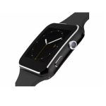 Smart Watch X6 Σπορ ρολόι τηλέφωνο με κάμερα, Bluetooth, Υποστήριξη κάρτας SIM, σε μαύρο χρώμα
