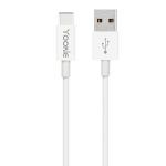 Yookie CB1 USB σε Type-C Cable Λευκό 3m
