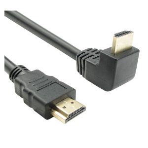 Καλώδιο HDMI male – HDMI male Γωνιακό 1.5m Μαύρο Detech