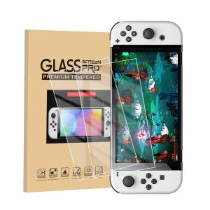 Premium 9H 2.5D Tempered Glass Film Anti-fingerprint Nintendo Switch OLED