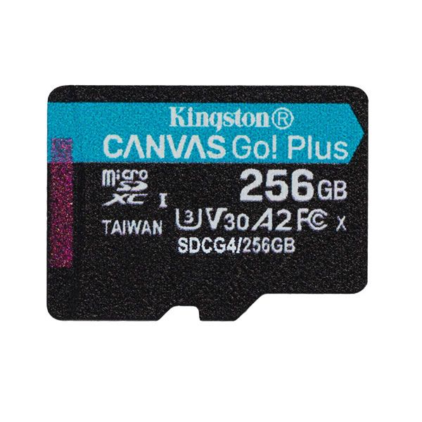 Κάρτα μνήμης microSDXC 256GB Kingston Canvas Go! Plus Class 10 U3 V30 A1 UHS-I με αντάπτορα