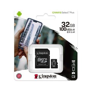 Kingston Canvas Select Plus MicroSDHC 32GB Class 10 U1 V10 A1 UHS-I με Adapter