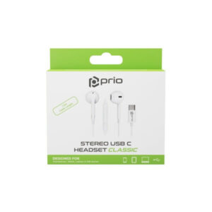 Prio Classic PWE-1301 In-Ear USB-C Headphones Λευκό
