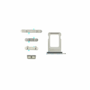 SIM Tray Power & Volume & Mute Buttons (5 pcs/Set) για iPhone 12 Pro Ασημί