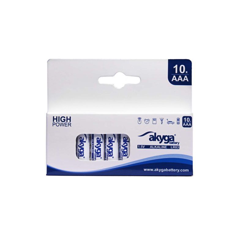 Αλκαλικές Μπαταρίες AAA LR03 Zn-MnO2 1.5V/1300mAh Akyga AKY1970 10 τεμάχια