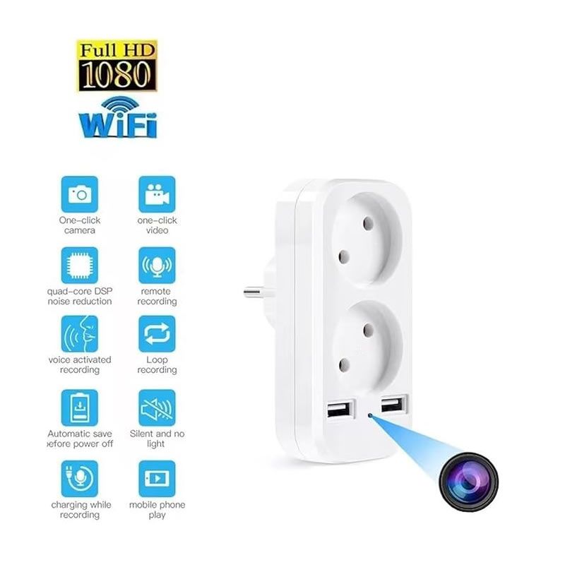 Κρυφή Κάμερα Πρίζα 1080P HD WiFi