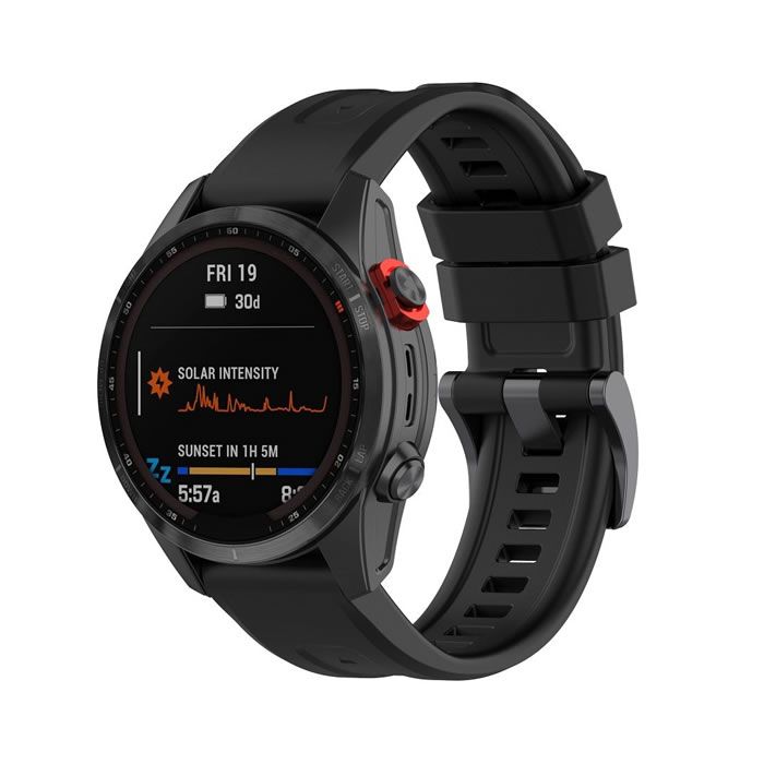 Λουράκι Σιλικόνης για GARMIN FENIX 3 / 3HR / 5X / 6X / 6X Pro / 7X / 7X Pro μαύρο