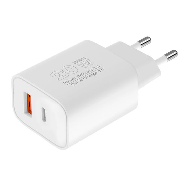 Διπλός φορτιστής 20 Watt GaN USB-A και Power Delivery Quick Charge (Kruger&Matz)