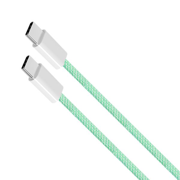Καλώδιο Type C to Type C 100Watt 1m πράσινο