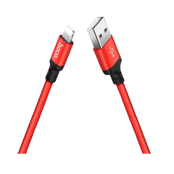 Καλώδιο USB-A σε Lighting Hoco X14 3.1A 2m Red