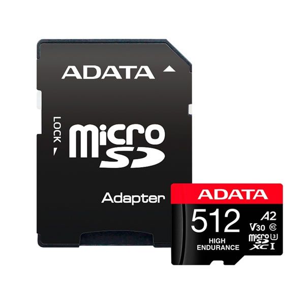 Κάρτα μνήμης microSDXC 512 GB ADATA High Endurance (UHS-I U3, Class 10, V30, A2)