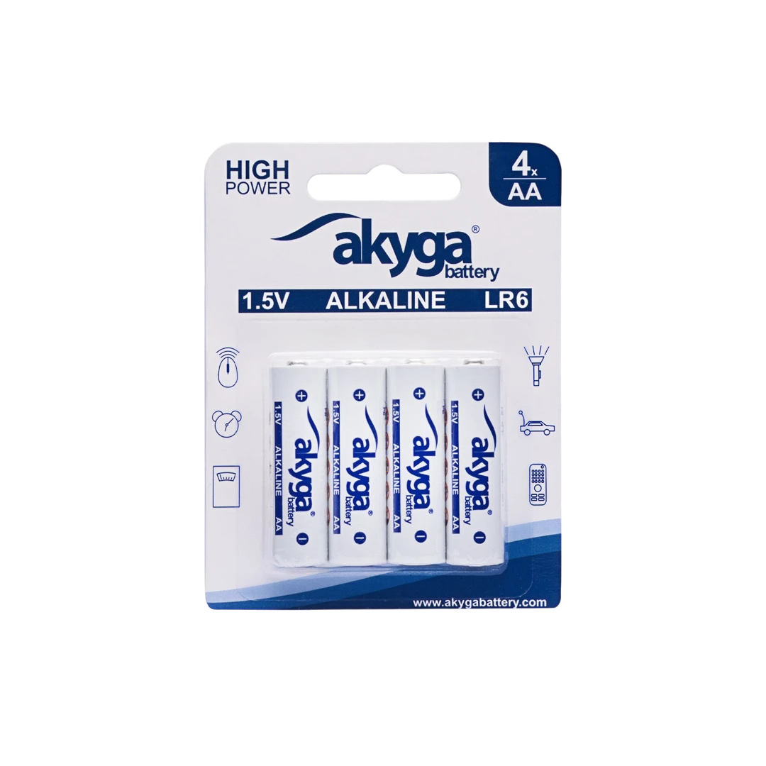 Αλκαλικές μαπαταρίες AA LR6 Zn-MnO2, 1.5V/3050mAh 4pcs (AKY2068)