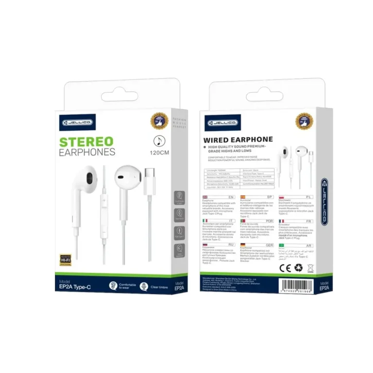 Jellico EP2A USB-C ενσύρματα ακουστικά λευκά