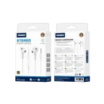 JELLICO Wired Earphones EP3A Jack 3.5mm with Microphone 1.2M - White