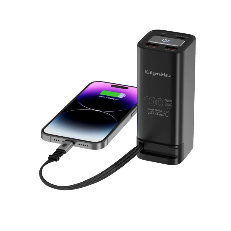 Power Bank Kruger&Matz 20000 mAh 100W για φόρτιση συσκευών